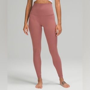 Lululemon Align super high rise pant 28” size 8 spiced chai
